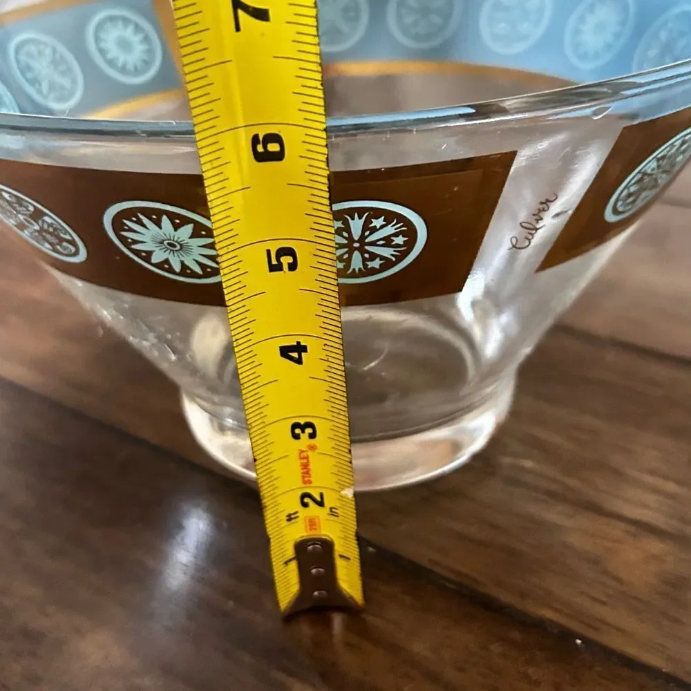 Vintage Culver Glass Chip Bowl – Mid Century Modern 1960s Retro Design